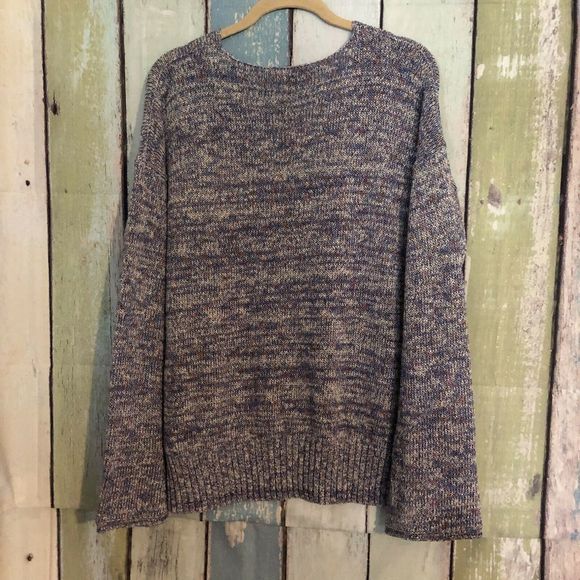 J. Crew Women’s Sweater Flared Sleeve Marled - Picture 6 of 8